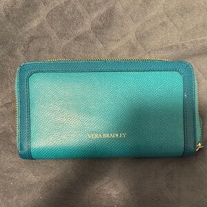Vera Bradley Teal Leather Wallet
